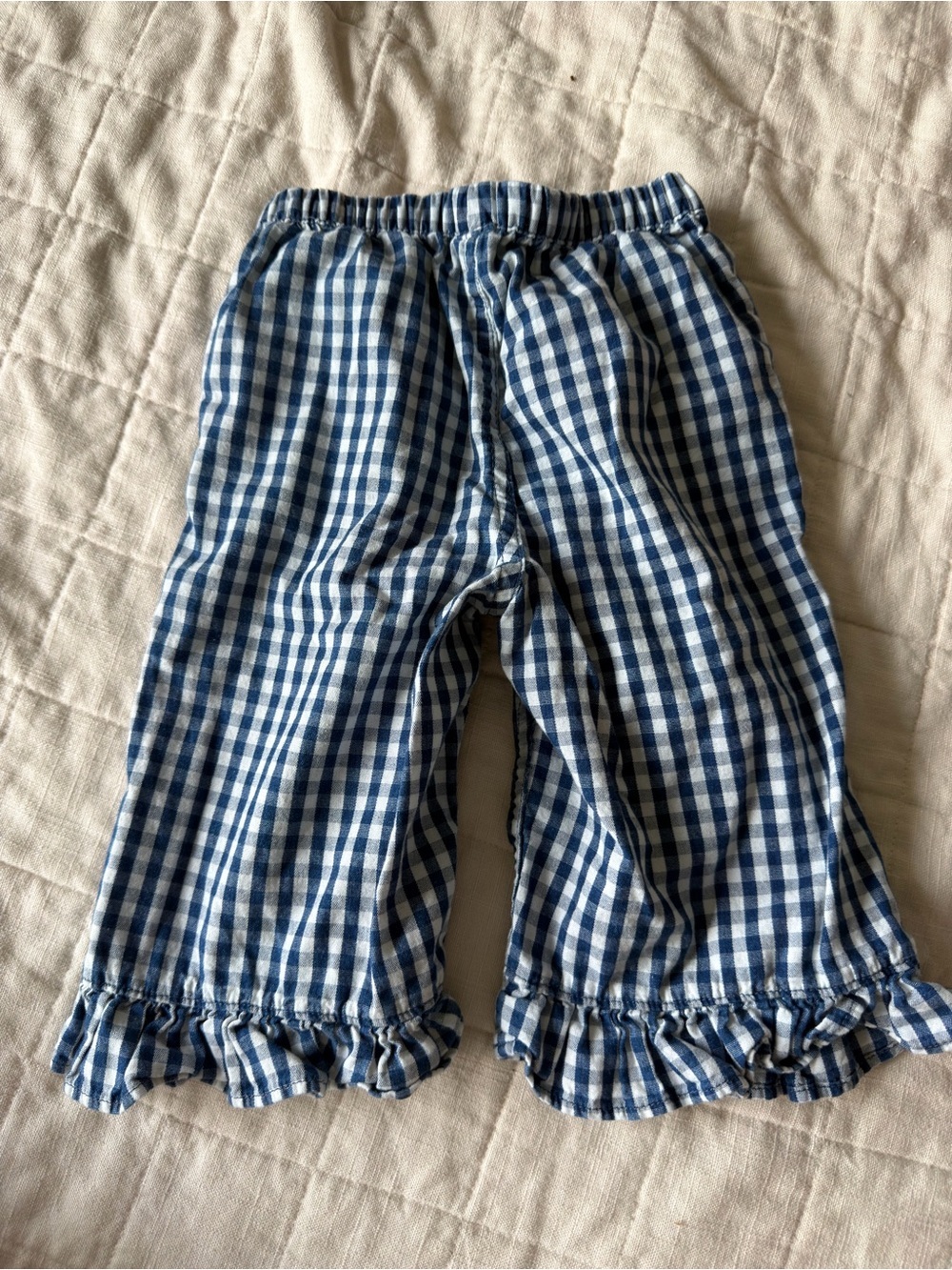 Baby Gap Gingham Denim Ruffle-Hem Outfit Set 18-24m 100% Cotton - Picture 5 of 8